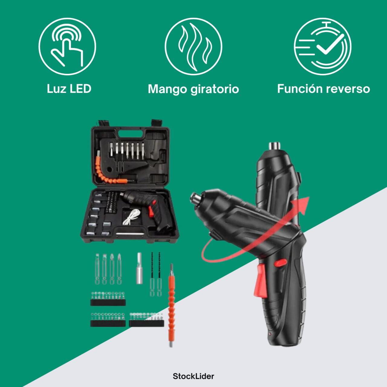 Destornillador eléctrico de 47 piezas 4.2V